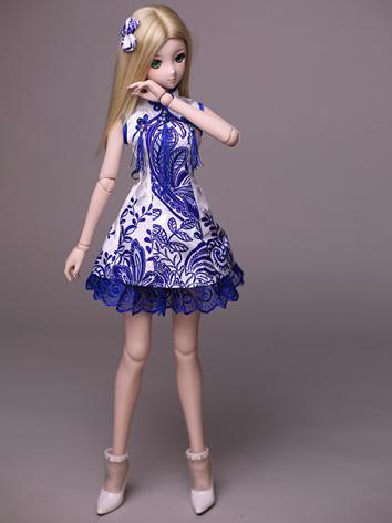 Custom-sized Clothes Girl Blue Dress for MDD/MSD/SD/DD/65CM Ball-jointed Doll