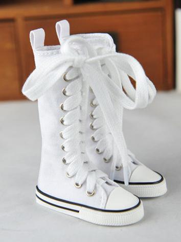 Boy/Girl Shoes White/Black High Boots Leisure Shoes for SD13 Ball-jointed Doll