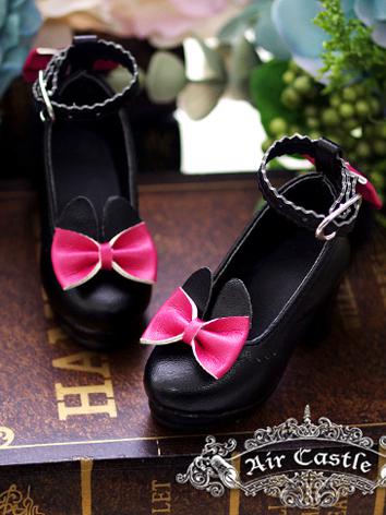 Bjd Girl Black High-heeled shoes for SD Ball-jointed Doll