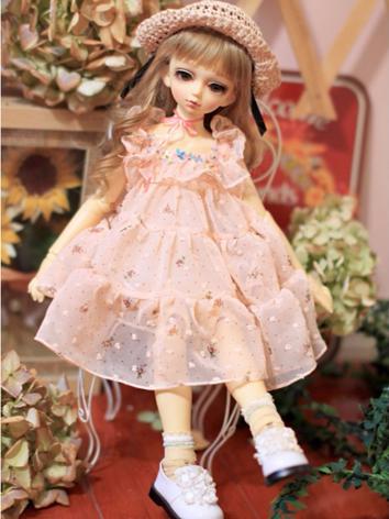 BJD Clothes Girl Pink Sundress for MSD Ball-jointed Doll