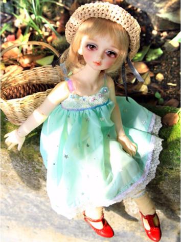 BJD Clothes Girl Blue Sundress for MSD Ball-jointed Doll
