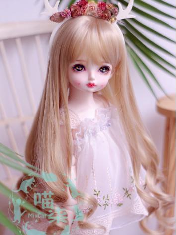 BJD Wig Girl Flaxen Curly Hair for SD/MSD/YSD Size Ball-jointed Doll