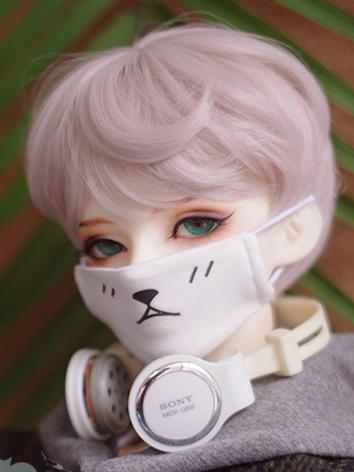 BJD Boy/Girl White Face Mask for YOSD/MSD/SD/70CM Ball-jointed doll
