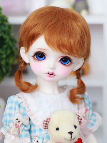 BJD Wig Girl Orange Hair Wig for SD/MSD/YOSD Size Ball-jointed Doll