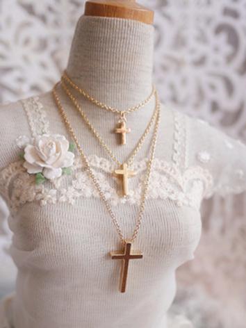 BJD Accessaries Decoration Gold/Silver Cross Necklace for SD/MSD/YSD Ball-jointed doll