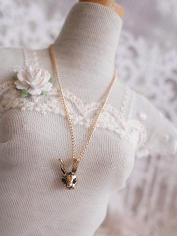 BJD Accessaries Decoration Gold/Silver Rabbit Head Necklace for SD/MSD/YSD Ball-jointed doll
