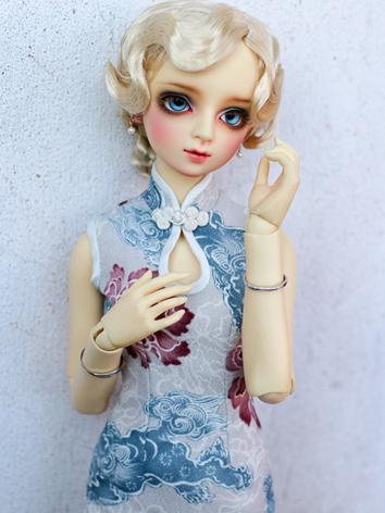 Custom-sized Clothes Girl Printed Cheongsam Long Dress for MDD/MSD/SD/DD/65CM Ball-jointed Doll