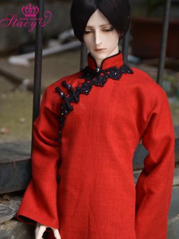 Custom-sized Clothes Boy Red Ancient Suit for MSD/SD/DD/65CM/70CM/75CM Ball-jointed Doll