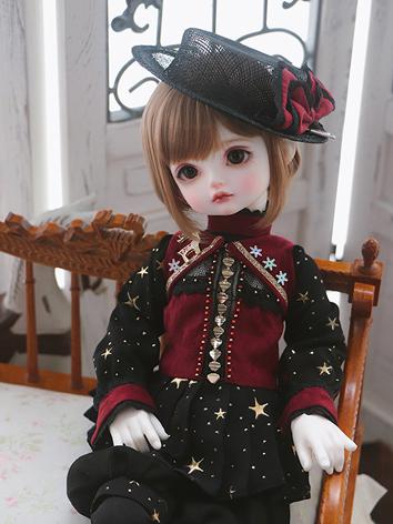 1/4 Clothes Girl/Boy Wine Suit for MSD Ball-jointed Doll