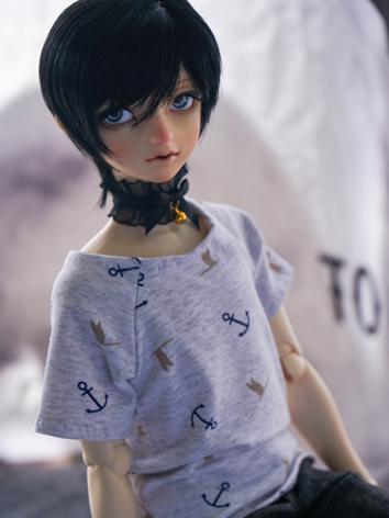1/3 1/4 70cm Clothes Boy/Girl Printed T-shirt Top for 70cm/SD/MSD Ball-jointed Doll