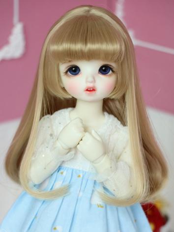 BJD Wig Girl Gold Hair for MSD Size Ball-jointed Doll