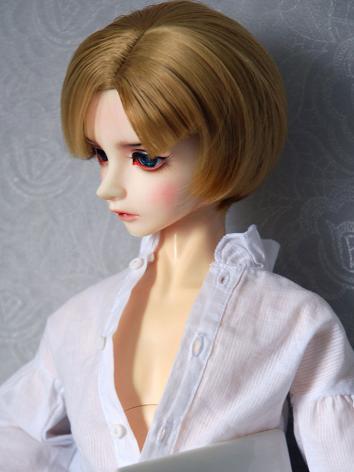 BJD Wig Boy Dark Brown/Pink/Silver White/Beige Short Hair Wig for SD/MSD Size Ball-jointed Doll