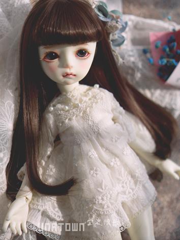 BJD Wig Girl Dark Brown Hair for SD/MSD/YOSD Size Ball-jointed Doll