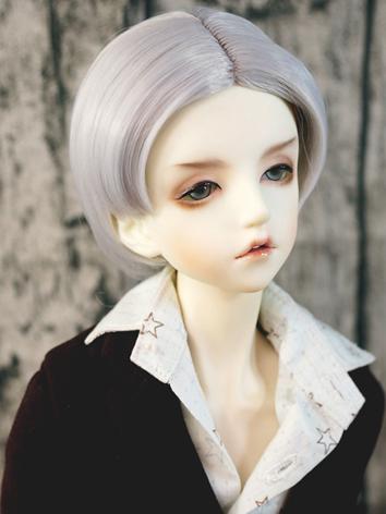 BJD Wig Boy Silver White Hair for SD Size Ball-jointed Doll