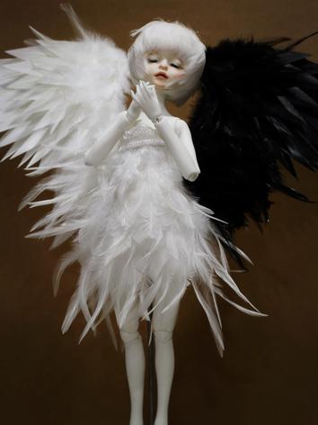 BJD Boy/Girl White/Black Wings for 70cm/MSD/SD/YOSD Ball-jointed doll