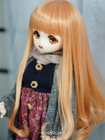 BJD Wig Girl Light Orange Hair for SD Size Ball-jointed Doll