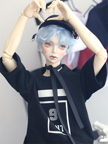 BJD Wig 7-8inch Wig Blue Short Hair A04 for MSD Size Ball-jointed Doll