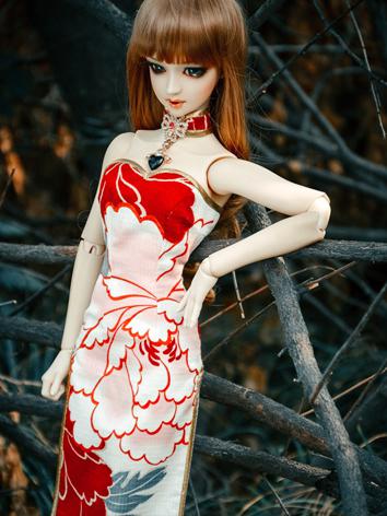 Custom-sized Clothes Girl Printed Cheongsam Dress for MDD/MSD/SD/DD/65CM Ball-jointed Doll