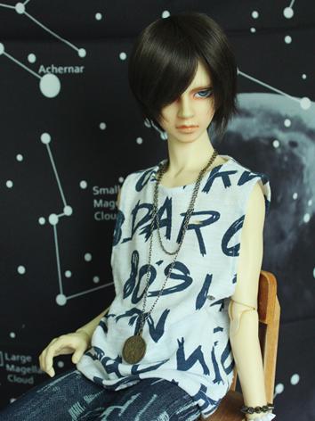 BJD Clothes Boy/Girl Printed Sleeveless T-shirt Vest Top for 70cm/SD/MSD Ball-jointed Doll