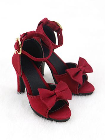BJD Shoes Girl Black/Wine/W...