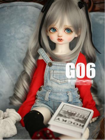 1/3 Wig 9-10inch Girl Wig Gray Hair G06 for SD Size Ball-jointed Doll