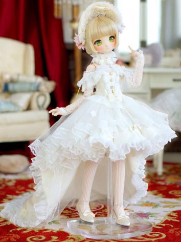 1/4 MSD Clothes Girl White/Pink/Mint for MSD/MDD Size Ball-jointed Doll