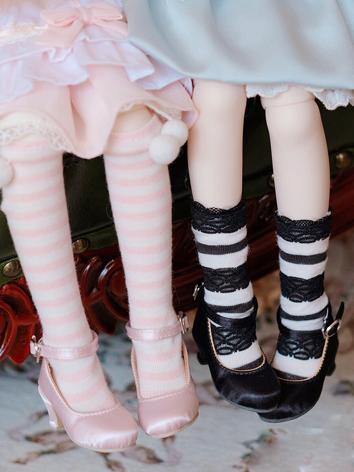 1/4 1/6 Shoes Gray/White/Pink/Black/Red Sweet Girl Shoes for MSD/YOSD Ball-jointed Doll