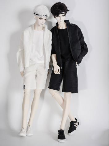 1/3 1/4 70cm Clothes White/Black Jacket Coat A219 for MSD/SD/70cm Size Ball-jointed Doll