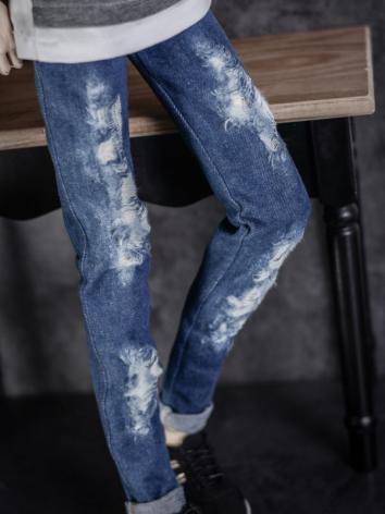 1/3 1/4 70cm Clothes Ripped Jeans Trousers A225 for MSD/SD/70cm Size Ball-jointed Doll