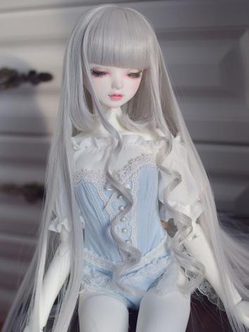 BJD Wig Girl Silver Hair for SD/MSD Size Ball-jointed Doll