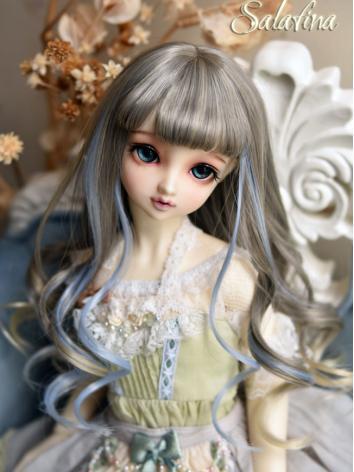 BJD Wig Girl Gray&Blue Curly Hair for SD/MSD/YSD Size Ball-jointed Doll