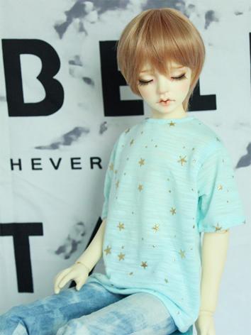 BJD Clothes Boy/Girl Skyblue T-shirt Top for 70cm/SD/MSD Ball-jointed Doll