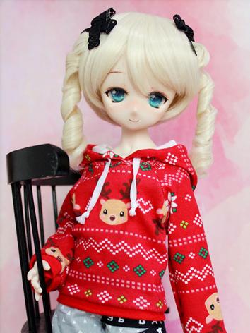 BJD Clothes Boy/Girl Red Hoodies T-shirt Top for 70cm/SD/MSD Ball-jointed Doll