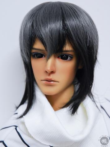 BJD Wig Boy Gray&Black Hair Wig for SD/MSD Size Ball-jointed Doll