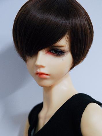 BJD Wig Boy Chocolate/Orange/White Short Hair Wig for SD/MSD/YOSD Size Ball-jointed Doll