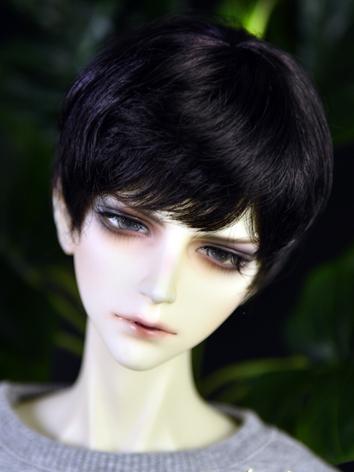 BJD Wig Boy Black/Brown Short Hair for MSD/YOSD Size Ball-jointed Doll