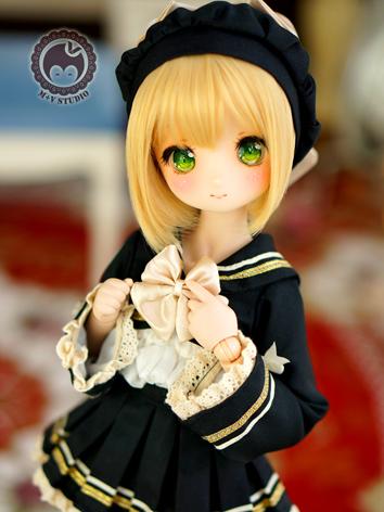 1/4 MSD Clothes Girl Black Student Suit for MSD/MDD Size Ball-jointed Doll