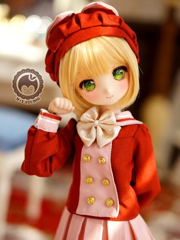 1/4 MSD Clothes Girl Brown/Blue/Red Student Suit for MSD/MDD Size Ball-jointed Doll