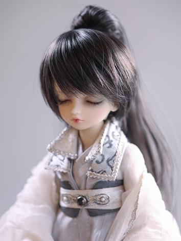 BJD 1/6 grey and black ponytail (removable tail) WG617013 for YO-SD Size Ball-jointed Doll