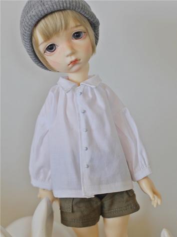 BJD Clothes 1/6 Girl White/Wine Shirt for YSD Ball-jointed Doll