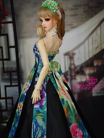 BJD Clothes Girl Printed Dress for MDD/MSD/SD/DD/65CM Ball-jointed Doll
