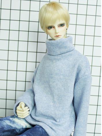 BJD Clothes Boy/Girl LIght Blue High-neck Sweater Top for 70cm/SD/MSD Ball-jointed Doll