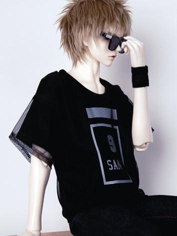 BJD Clothes Boy Black T-shirt for SD/70cm Ball-jointed Doll