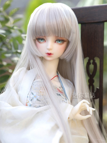 BJD Wig Long Straight Hair Neat Bangs for 1/3 SD10 1/4 1/6 1/8 Ball-jointed Doll 