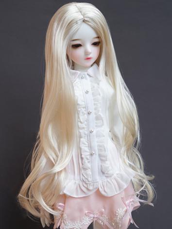 1/3 1/4 Wig Boy/Girl Light Gold Long Curly Hair Wig for SD/MSD Size Ball-jointed Doll