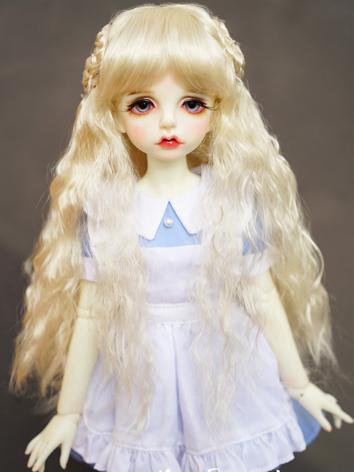 1/3 1/4 1/6 Wig Girl Light Gold Curly Hair Wig for SD/MSD/YSD Size Ball-jointed Doll