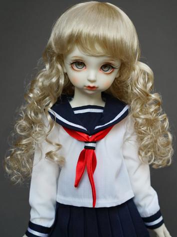 1/3 1/4 1/6 Wig Girl Gold Curly Hair Wig for SD/MSD/YSD Size Ball-jointed Doll