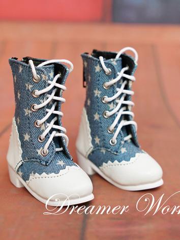 BJD Shoes Female Jean Boots Shoes for SD/MSD Ball-jointed Doll