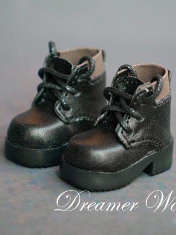 1/6 Shoes Black Ankle Boots Shoes for YSD Ball-jointed Doll