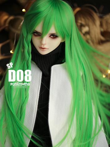BJD Wig 8-9inch Boy/Girl Wig Green Long Hair D08 for SD/MSD Size Ball-jointed Doll
